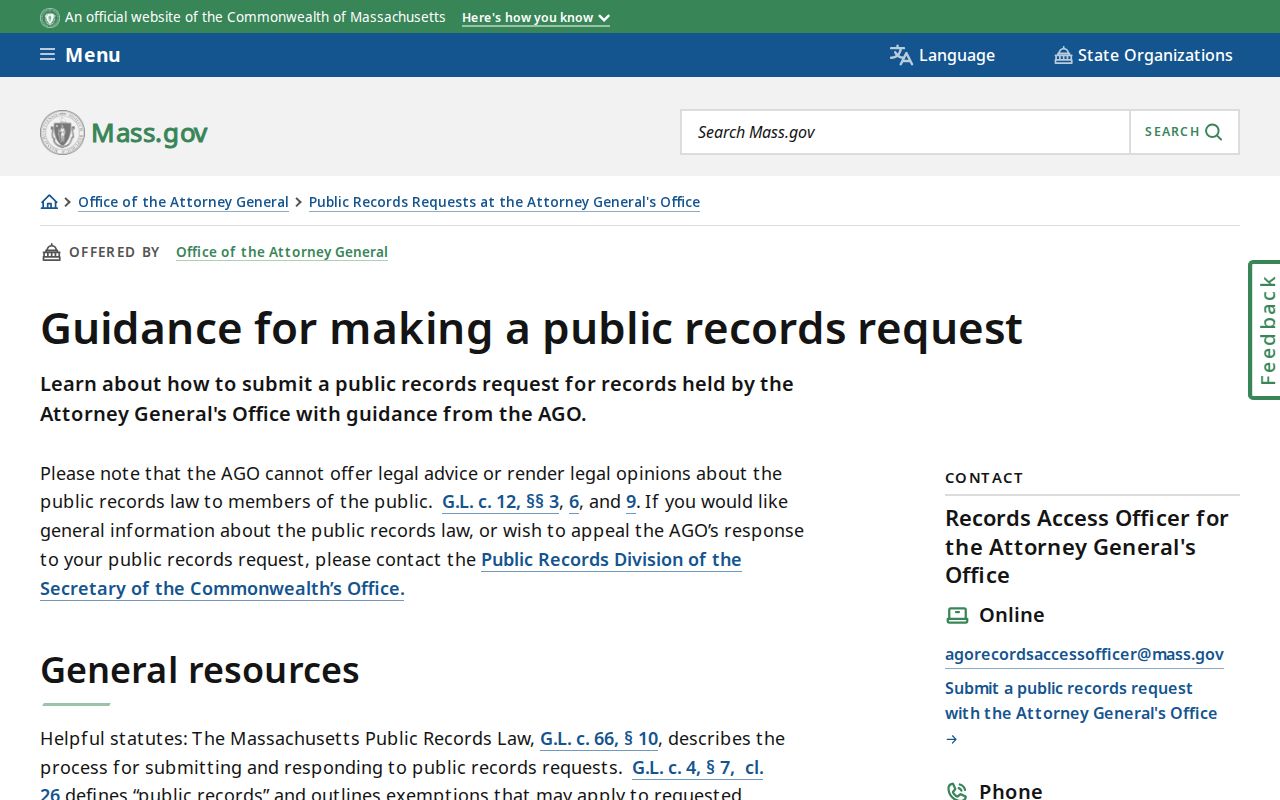 Easton residents directory Massachusetts public records request guidance