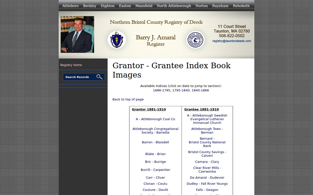 Easton previous residents historical grantor grantee index books