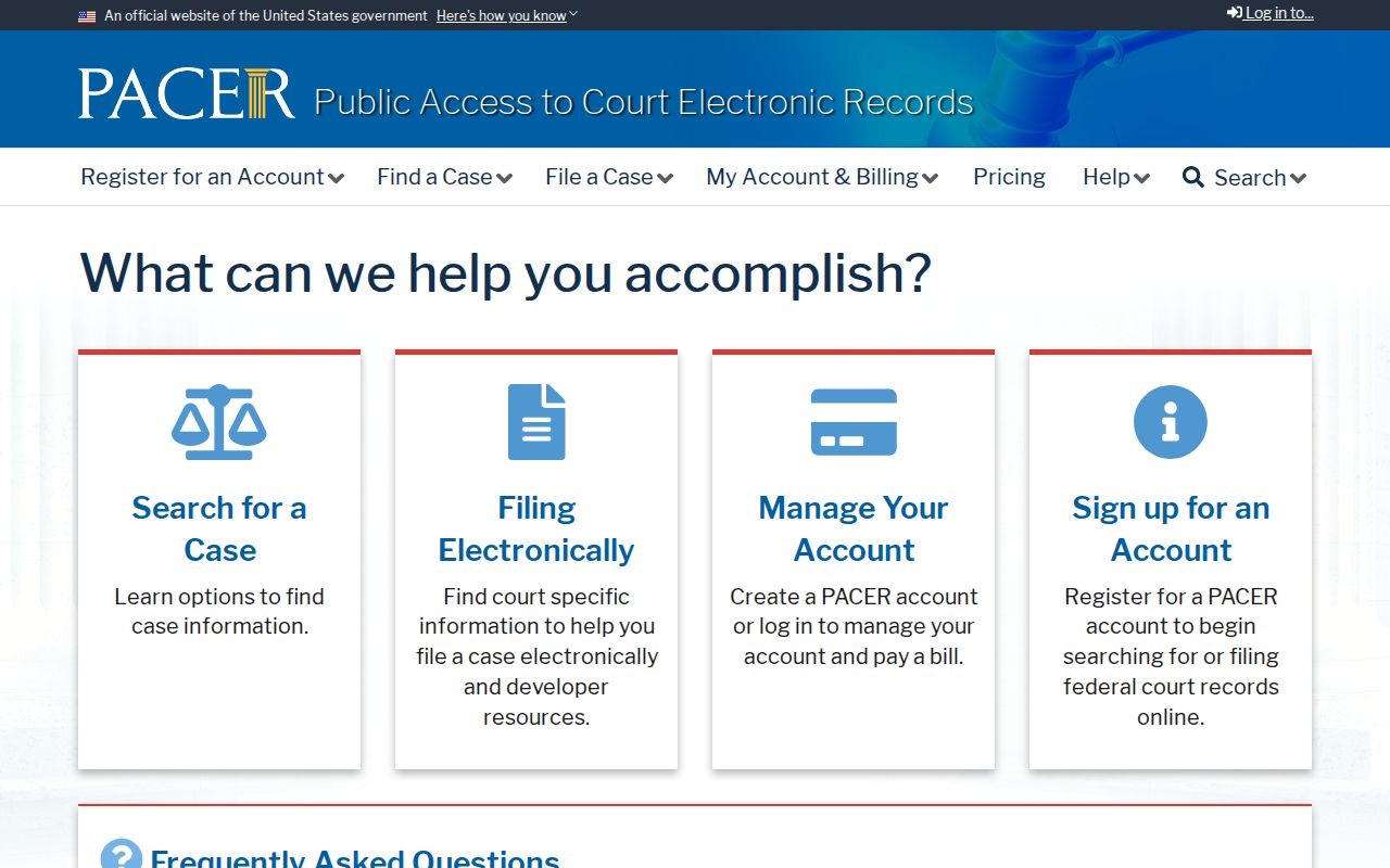 Easton resident lookup PACER federal case search
